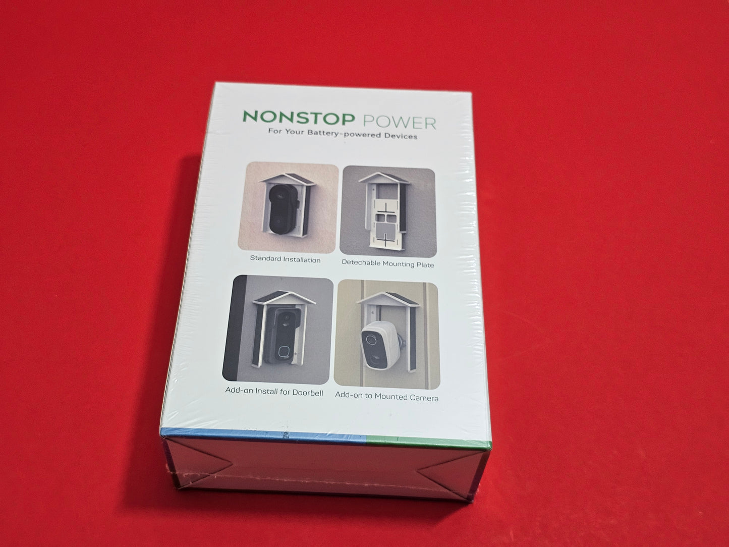 Solar Panel Charger For Doorbells & Cameras White Brand NEW!