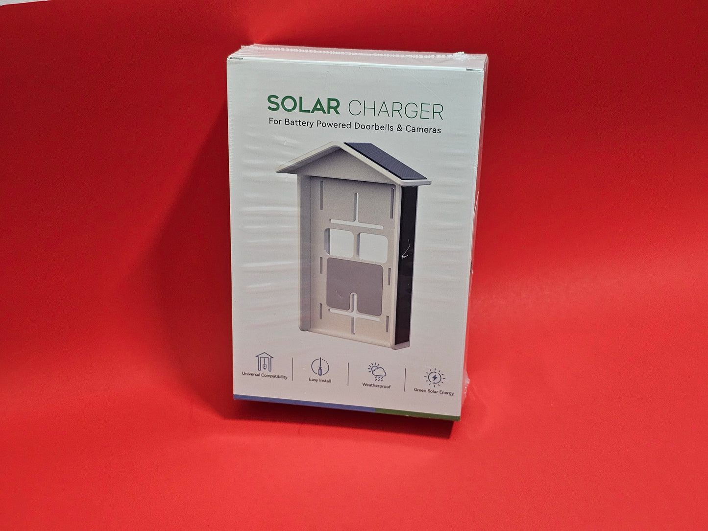 Solar Panel Charger For Doorbells & Cameras White Brand NEW!