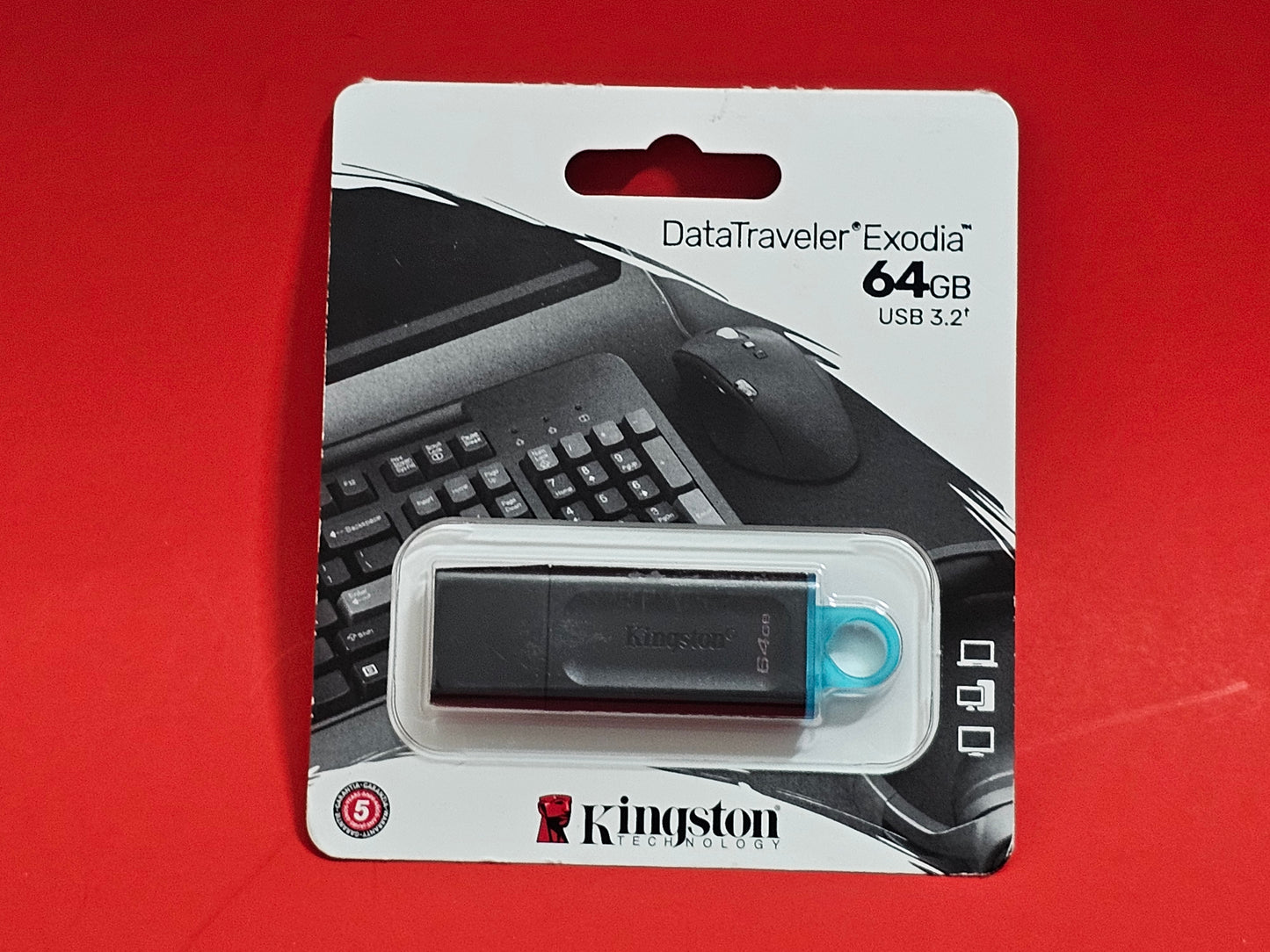 Kingston 64GB USB 3.2 Gen 1 DataTraveler Exodia Flash Drive - NEW!