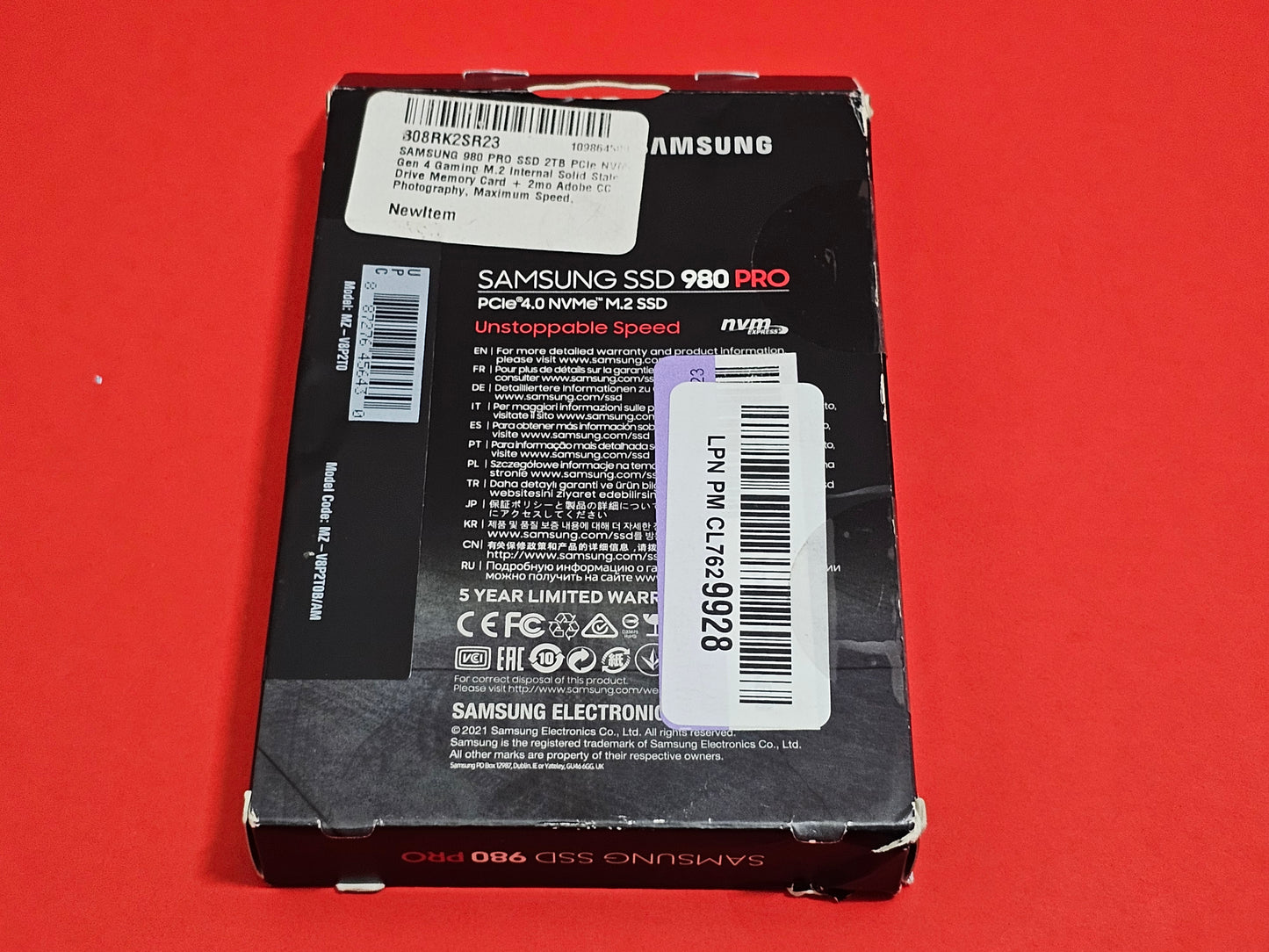 Samsung 980 PRO 1TB / 2TB NVMe M.2 PCIe Gen4 SSD – Brand NEW & Sealed!