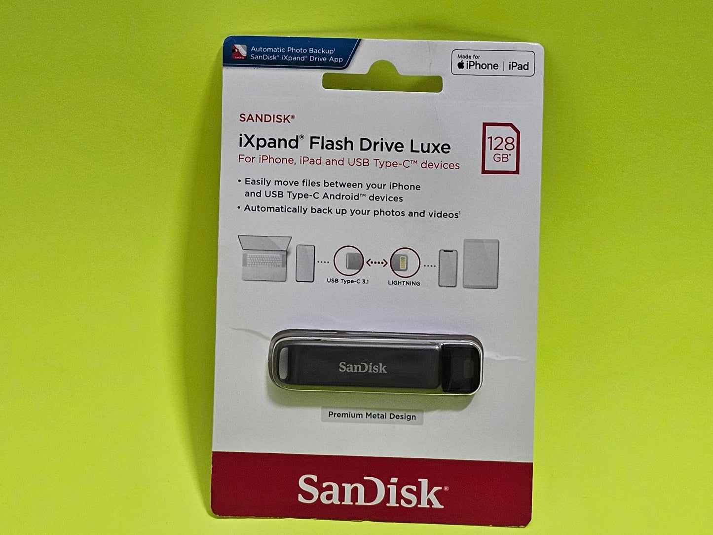 SanDisk 128GB iXpand Flash Drive Luxe – Brand NEW!