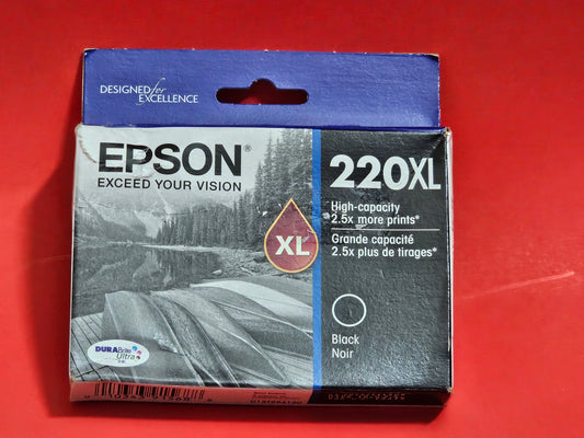 Epson 220 XL Black Ink Cartridge Genuine Original OEM - Brand NEW!