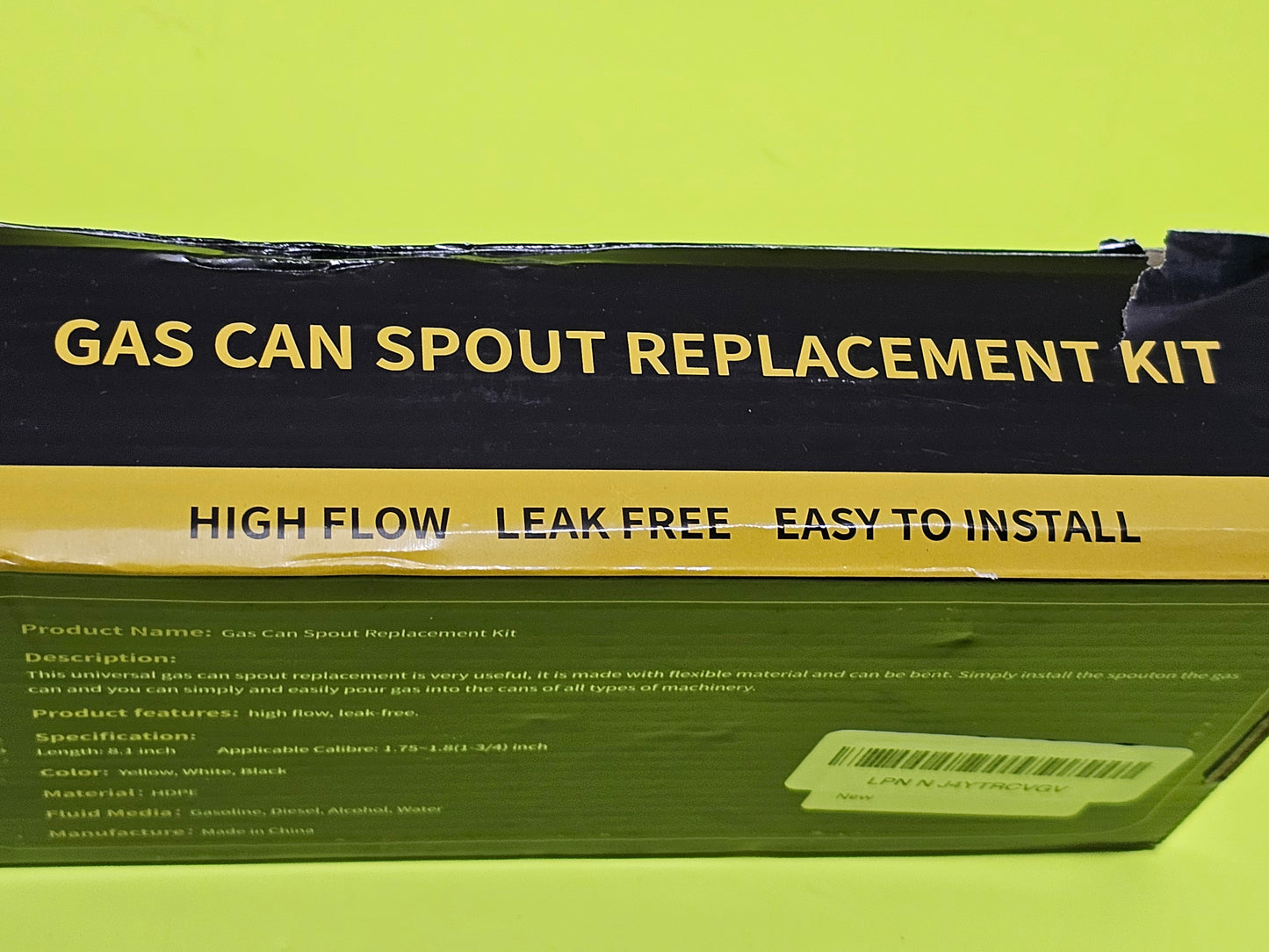 Gas Can Spout Replacement Kit – Universal Fit – Includes Vents & Caps – NEW!