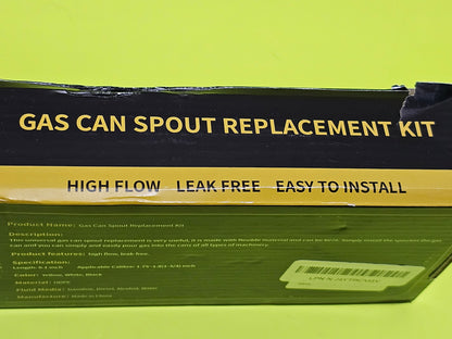 Gas Can Spout Replacement Kit – Universal Fit – Includes Vents & Caps – NEW!