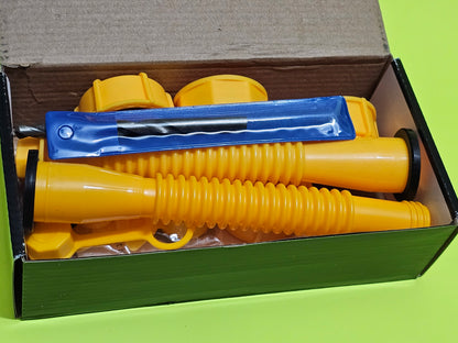 Gas Can Spout Replacement Kit – Universal Fit – Includes Vents & Caps – NEW!
