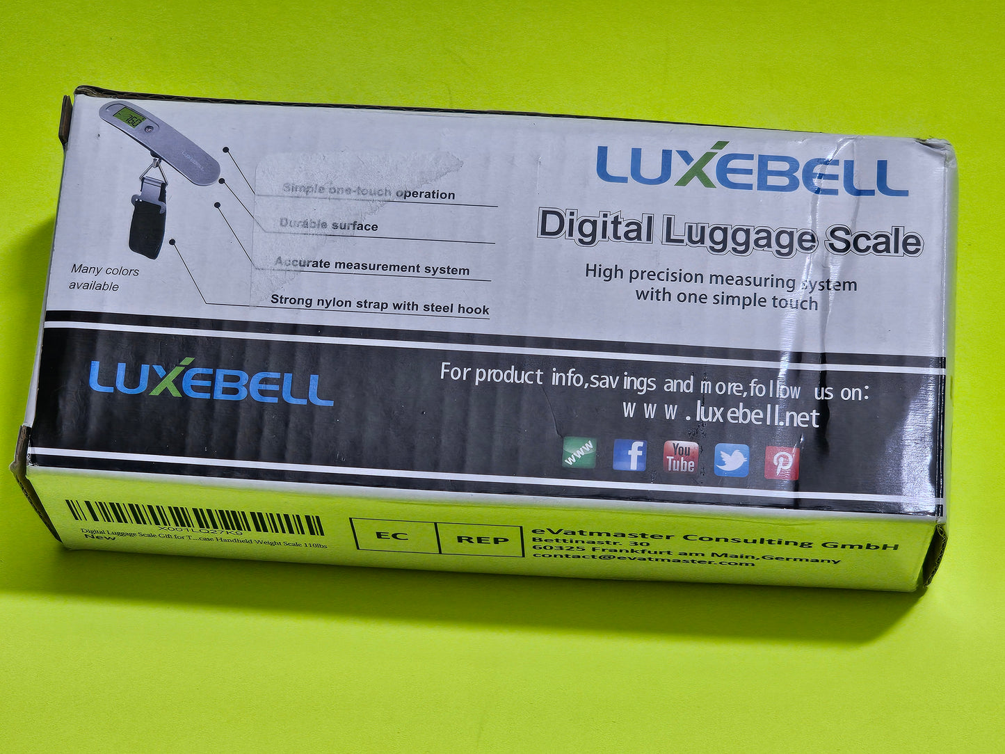 NEW Luxe Bell Digital Luggage Scale – Travel Baggage Weight Checker