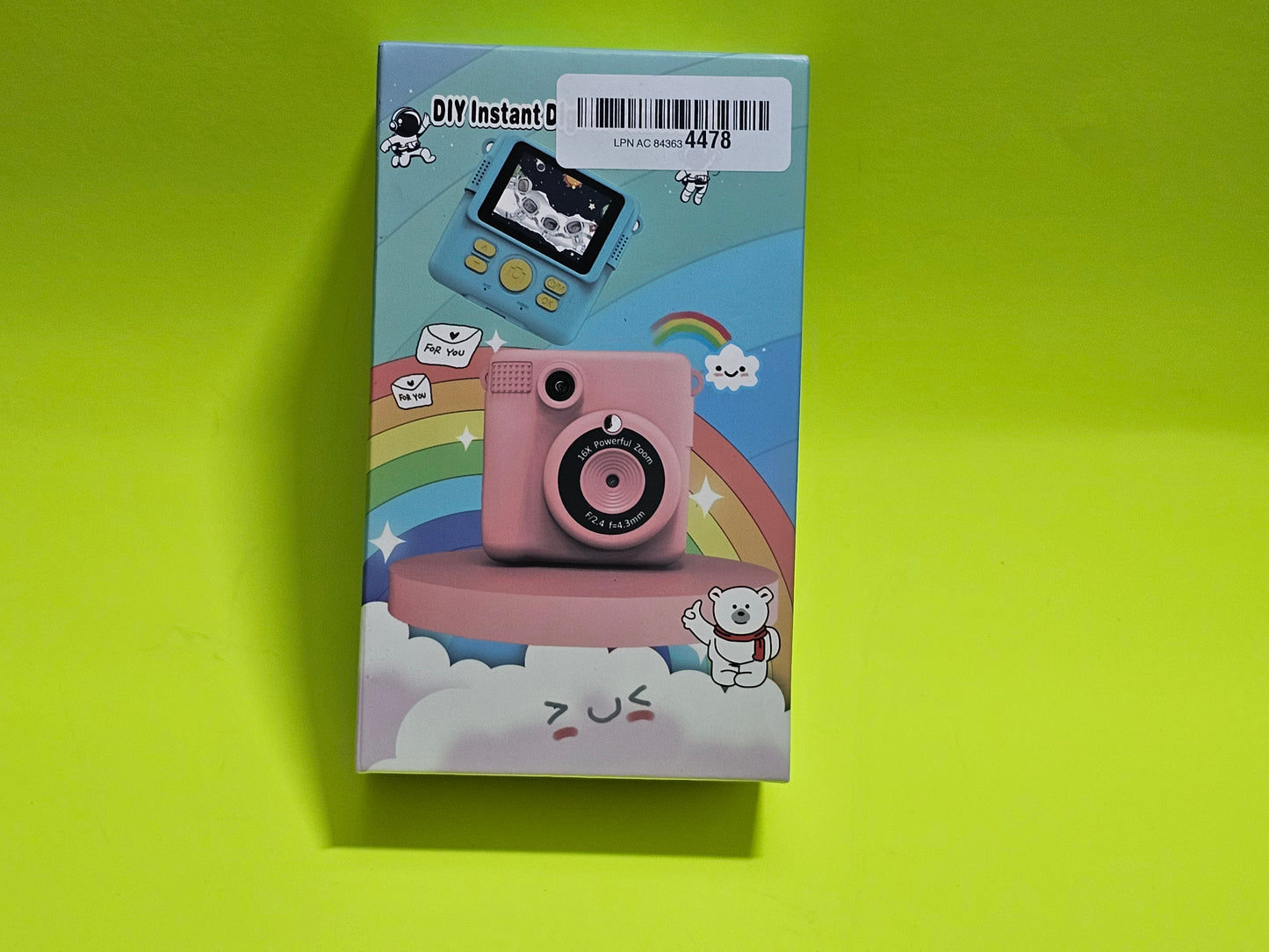 DIY Instant Digital Camera Kit w/ 3 Paper Rolls & Handle Strap - Brand NEW