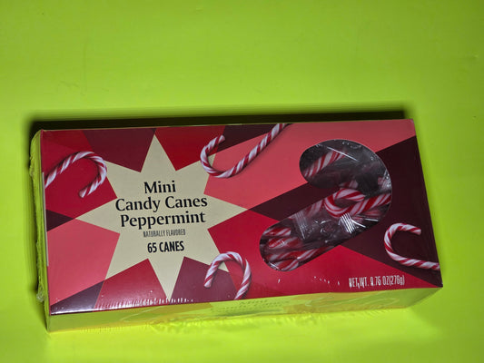 Mini Peppermint Candy Canes – 65 Count – 9.75 oz – Fresh Until Aug 2025 – NEW