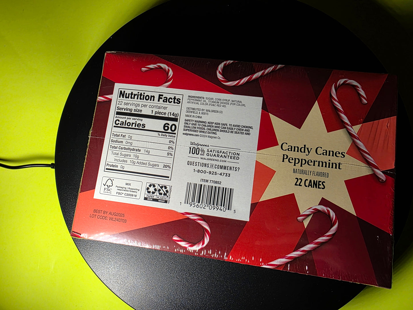 Peppermint Candy Canes – 22 Count – 11 oz – Fresh Until Aug 2025 – NEW